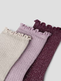 NAME IT 3-Pak Glimmer Strømper Rosie Keepsake Lilac